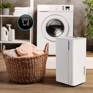 Електричний осушувач повітря Climative WAVE ION 12L/24h з Wi-Fi та очищувачем повітря для дому, квартири, ванної кімнати. Захист від вологи та плісняви до 20м²