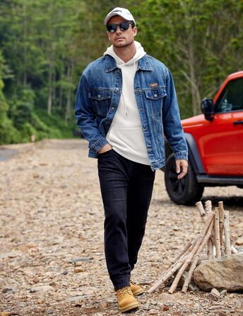 Світшот з капюшоном чоловічий COOFANDY, теплий, з кишенями, бавовна, білий XL