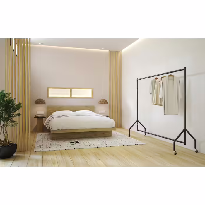 Amazon Basics Clothes Rack, 1.82 x 1.52 m, Black