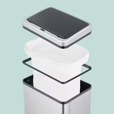 Relaxdays Stainless Steel Trash Can with Sensor