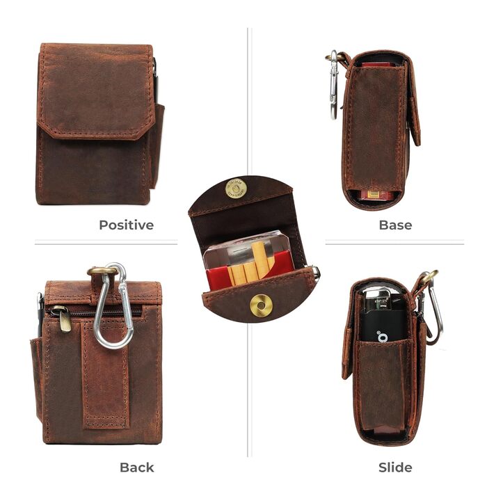 Leather cigarette case (13A) cigarette pouch cigarette box New color Brown