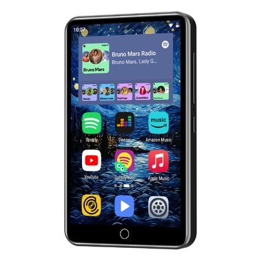 MP3-плеєр ZAQE 80GB Bluetooth WiFi Android Spotify MP4 для дітей (Чорний)