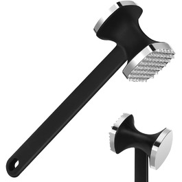 Ніж для відбивання м'яса Fleischklopfer з нержавіючої сталі, подвійний, для стейків, курки, свинини, миється в посудомийній машині