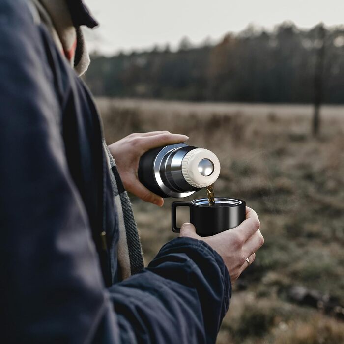 Термоткані з чашкою 850 мл: термоткані, термочашка, ізотермічна пляшка для напоїв, 12 годин тепла/24 години холоду, без BPA, нержавіюча сталь, для відпочинку на природі та кемпінгу (зелена)