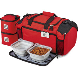 Чохол-переноска для собак Overland Chiens: містка сумка-дуфель для великих і середніх собак з 2 ручками та 2 складними мисками