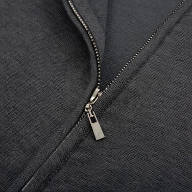 Кардиган чоловічий PJ PAUL JONES з рельєфним в'язанням, на блискавці, зі стійким коміром, зимовий, сірий (L)