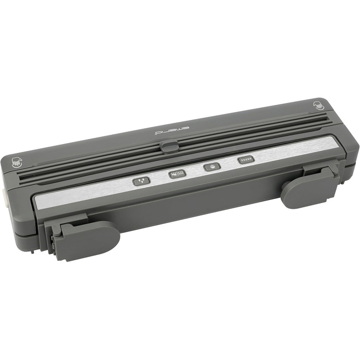 Вакуумний пакувальник Emerio з топовим оснащенням: пристрій для вакуумної упаковки з 3м рулону фольги + 5 шт. пакетів (20x30 см), з кріпленням для рулону фольги + різером, для фольгованих пакетів до 30 см шириною, 120 Вт