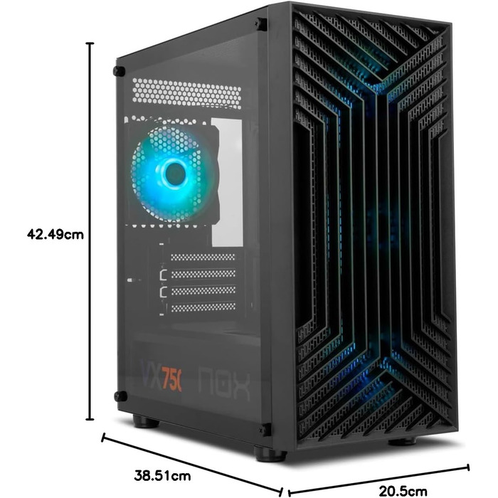 Корпус для ПК INFINITITY EPSILON: ATX, Micro ATX, USB 3.0, металева сітка, підтримка 3 вентиляторів, 4 HDD, відеокарта до 370 мм, чорний