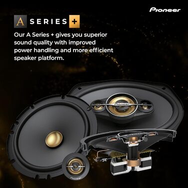 Автомобільна акустика Pioneer TS-A6991F 6x9 дюймів, 5-смугові коаксіальні динаміки, потужність 700Вт, RMS 120Вт, глибокий звук, монтажна глибина 86 мм, комплект 2 шт., з решіткою
