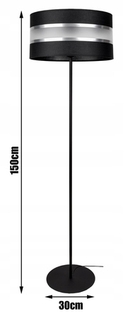 Підлогова лампа Glimex Modern E27 60 Вт, білий/чорний