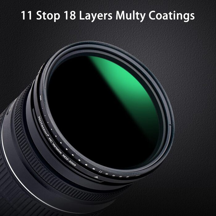 Фільтр ND Graufilter Variable 72mm PROfezzion: регульована щільність ND2-ND2000 для Sigma, Nikon, Fujifilm