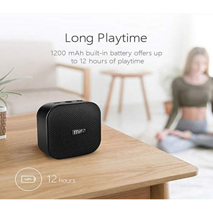MIFA A1 Mini Bluetooth колонка, TWS, 15 год, IP56, чорна