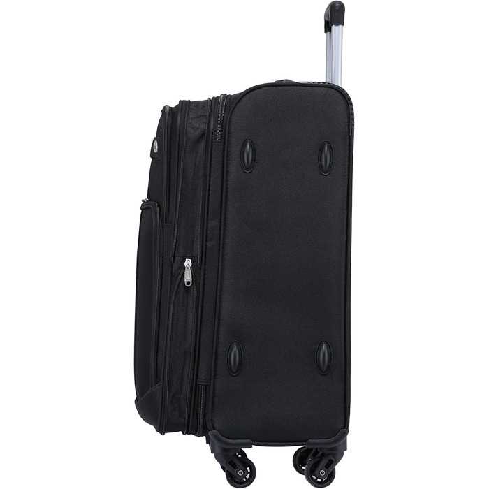 Чемодан тканинний BEIBYE, чорний, XL (74 см) з кодовим замком та додатковою кишенею