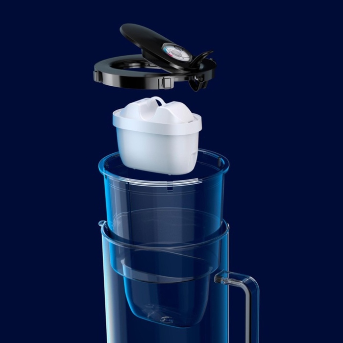 Скляний фільтр-кувшин Aquaphor Glass, білий + 7 картриджів Maxfor+ Mg