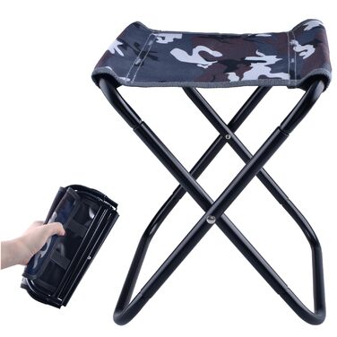 Складний туристичний стільчик Azarxis для риболовлі, пікніків та відпочинку на природі з сумкою, камуфляжний