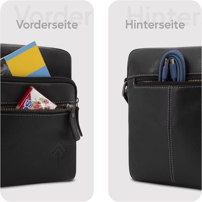 Чоловіча сумка через плече JOREY з натуральної шкіри, чорна. Ідеальна для бізнесу, роботи та подорожей. Чоловіча шкіряна сумка-мішок.