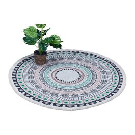 Relaxdays Round Rug with Mandala Design