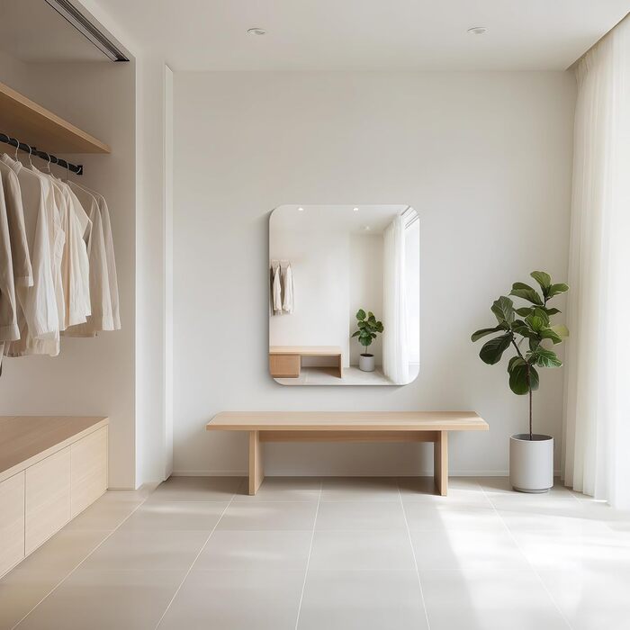 Дзеркало настінне прямокутне без рами 75x90 см для ванної, спальні, вітальні