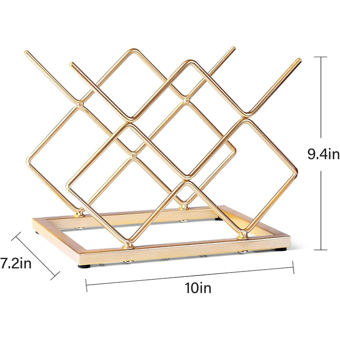 Стійка для вина Drincarier на 5 пляшок, золотиста, металева, для дому, на стіл, для шафи, комори, зберігання вина
