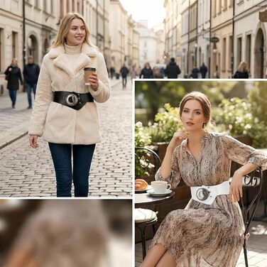 Жіночий шкіряний пояс широкий 60 мм, червоний, еластичний, для талії 65-160 см. Стильний аксесуар до сукні