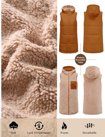 Жіноча тепла в'язана куртка з капюшоном Tuopuda, флісова підкладка, зимова куртка з капюшоном, тепла зимова куртка, повсякденна куртка з капюшоном, термо комір, блискавка, осінь/зима (світло-коричнева, S)