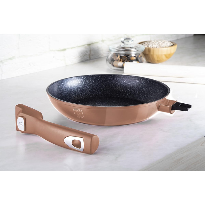 Набір сковорідок Berlinger Haus Metallic Line Rose Gold Edition (5 шт.) з знімним ручками