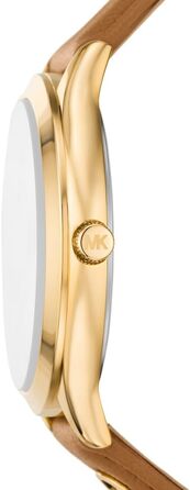 Жіночий годинник Michael Kors Slim Runway 38мм з кварцовим механізмом та шкіряним ремінцем (Коричневий та Золотий)