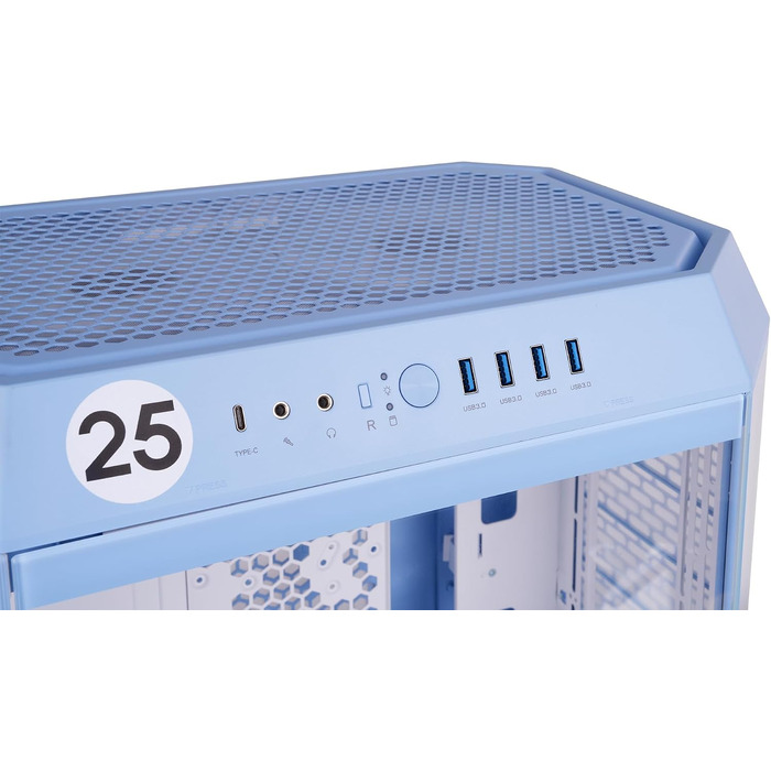 Корпус для ПК Thermaltake The Tower 600 Mid Tower, приховані роз'єми, Hydrangea Blue
