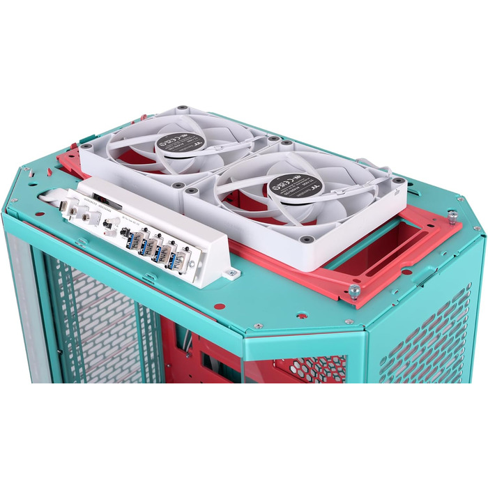 Thermaltake The Tower 600: Корпус ПК ATX Mid-Tower з вертикальним дизайном, USB-C, білий (Mint Strawberry)