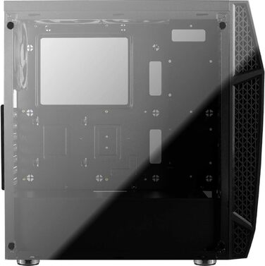 Ігровий корпус AeroCool KLAW ATX, загартоване скло, RGB підсвітка, 3 RGB вентилятори, чорний