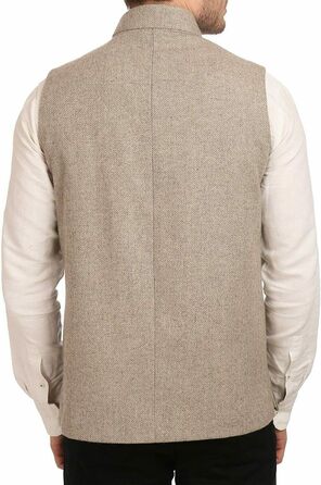 Жилет чоловічий Jagd Stand-Up Kragen з твіду, ретро візерунок 