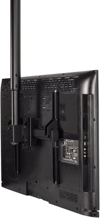 Hama TV Ceiling Mount - Adjustable, Tilting, Swivel, Foldable - Fits TVs 19-65 Inch - Black (Single)