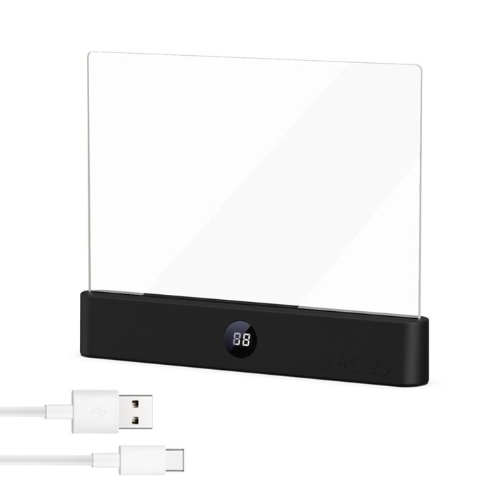 LED лампа для читання Leselampe Buch: світлодіодна панель з 3 режимами та таймером, USB-зарядка, нічник на приліжкову тумбочку (чорна)