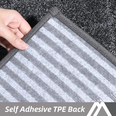 Корикома килимок для сходів COSY HOMEER, 71.1 x 22.9 см, антиковзаюча підкладка для дерев'яних ступенів, для дітей та собак, 10 шт., 100% поліестер, TPE-підкладка