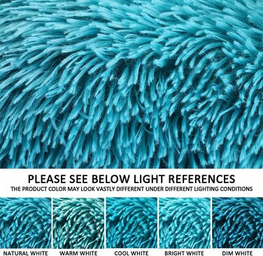 Плюшевий ковд з штучного хутра YUSOKI, 127 x 152,4 см, теплий та м'який, для ліжка, крісла, дивана, спальні (Блакитно-зелений)