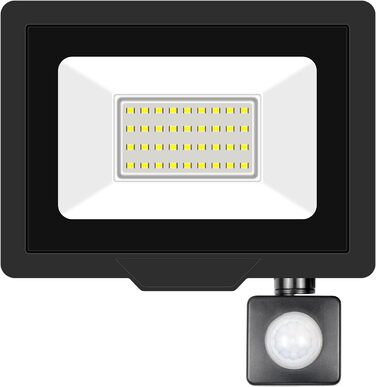 20000LM LED Floodlight Outdoor with Motion Sensor LED Spotlight 6000K Cold White IP66 Waterproof LED Outdoor Floodlight Floodlight for Garage, Hallway, Garden, Courtyards, Hotel, Sports Field (6000K Cold White, 30W)