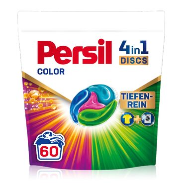 Капсули для прання Persil Color 4in1 DISCS, пральний засіб з технологією глибокого очищення для кольорової білизни, 60 прань