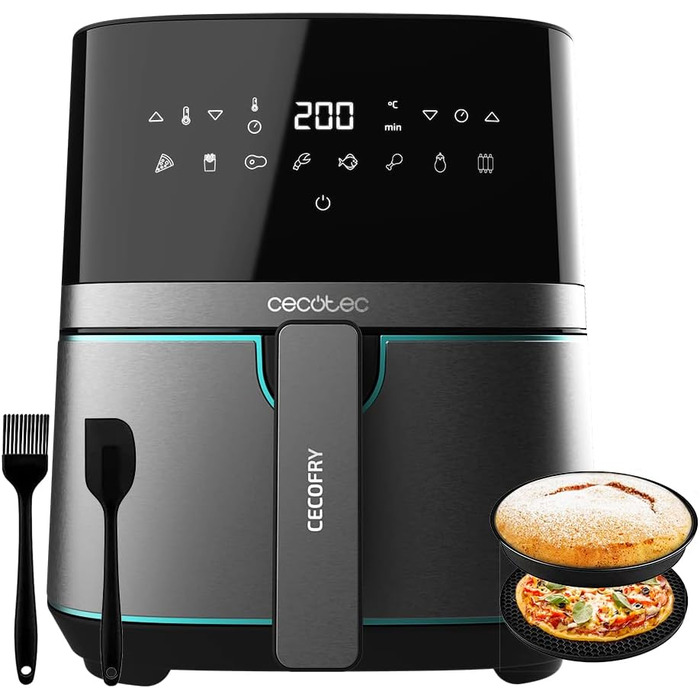 Фритюрниця Cecotec Cecofry Full InoxBlack 5500: 5.5 л, 1600 Вт, 8 режимів, PerfectCook, сталь