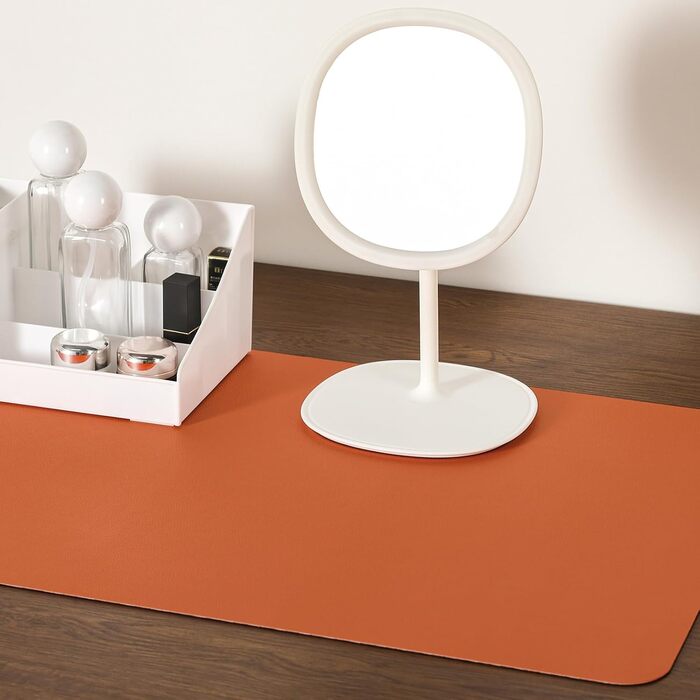 Підкладка для столу двостороння, антиковзаюча, з штучної шкіри, 40 x 80 см (сірий, салатовий) / 80 x 40 см