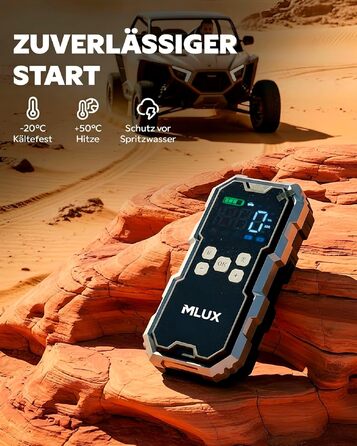 Пусковий пристрій (бустер) для авто Starthilfe 6000A 26800mAh з компресором 150 PSI, Powerbank для бензинових та дизельних двигунів, LED-ліхтарем