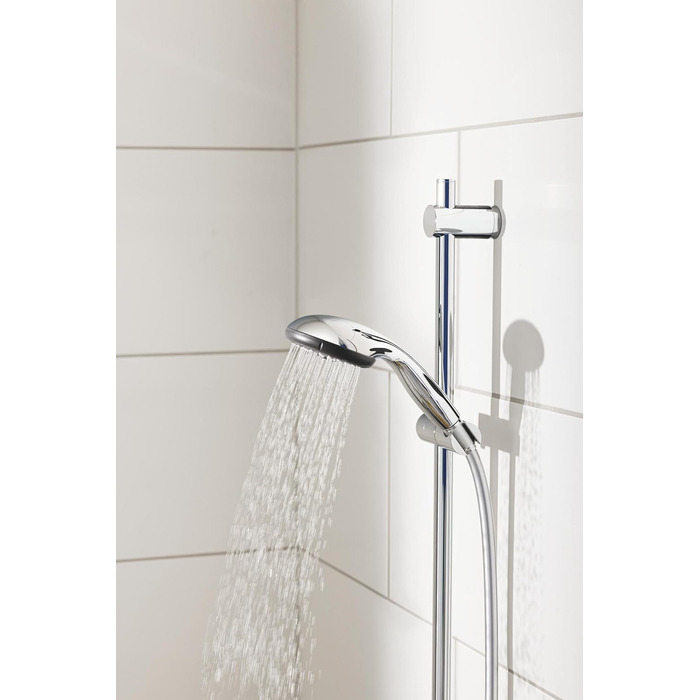 Душова лійка GROHE Vitalio Start 100 кругла, хром, 3 струмені, водозберігаюча, універсальне кріплення
