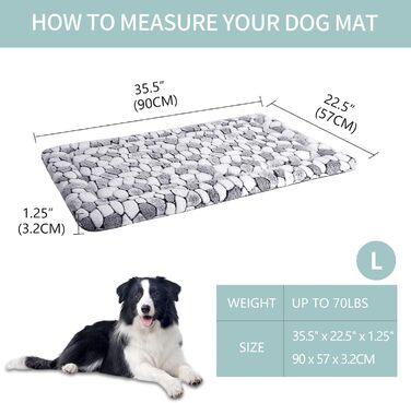 VANKEAN Stylish Dog Crate Pad, Reversible (Cool and Warm), Soft Pet Sleeping Mat Dog Bed for Crate, Suitable for Small to XX-Large Dogs and Cats, Machine Washable Crate Beds
