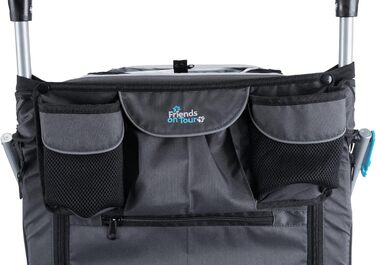 Тріксі Велосипедна переноска для собак, 54 x 60 x 85 см, до 30 кг, відбиваючий матеріал, швидке складання, з подушкою та повідком, з кріпленням - 12798