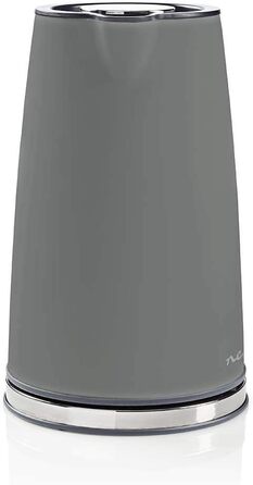Електричний чайник 1.7 л Soft-Touch сірий поворотний на 360° з прихованим нагрівачем та контролером Strix, захист від сухого кипіння