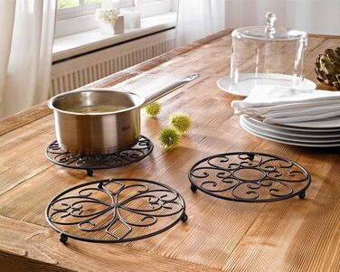 SIDCO Pot or Pan Trivets 3 x Round Table Protector Country House