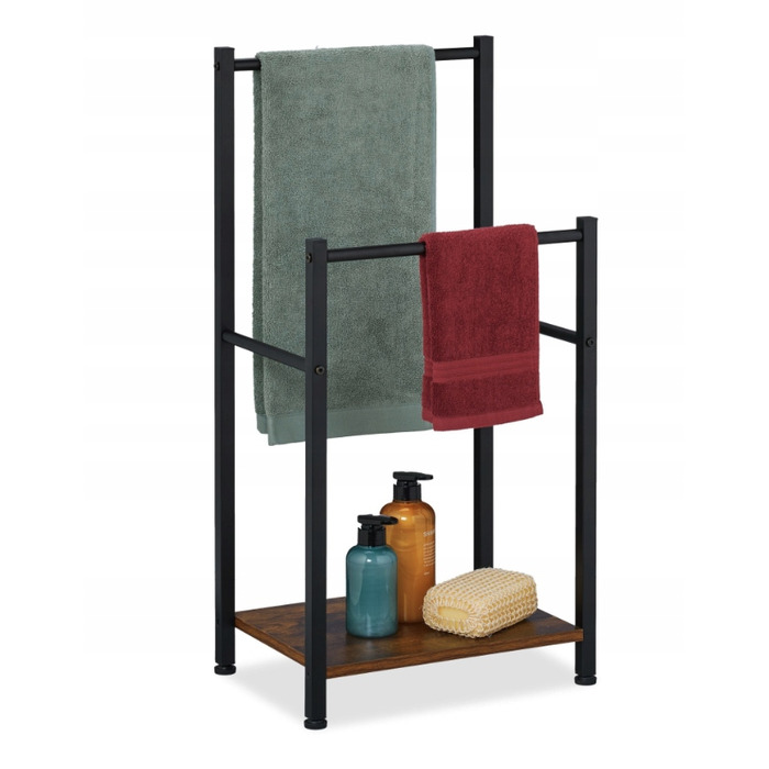 Рушниківець з двома перекладинами та полицею для рушників у ванну кімнату