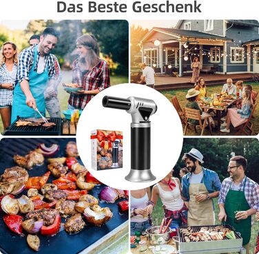 Газовий пальниковий набір Carehabi Flambierbrenner для кухні, приготування Creme Brulee, гриля, кемпінгу (бутан не входить до комплекту)