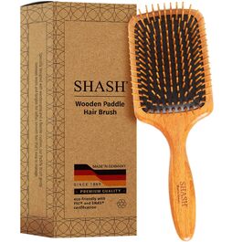 Дерев'яна щітка для волосся SHASH Seit 1869 - ручна робота, Німеччина | Натуральна, для всіх типів волосся, розплутує, зволожує, запобігає пошкодженню