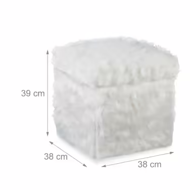 Relaxdays Seat Cube з хутром