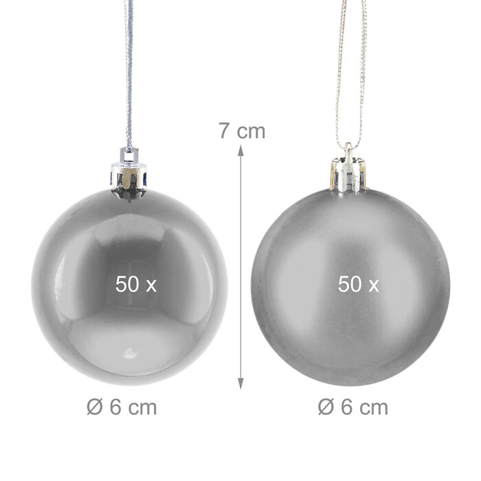 Relaxdays Set of 100 Christmas Baubles
